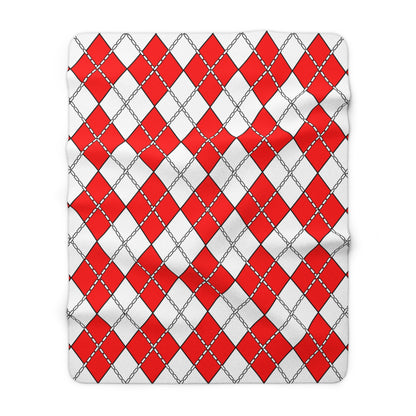 Georgia Retro Argyle Blanket Throw