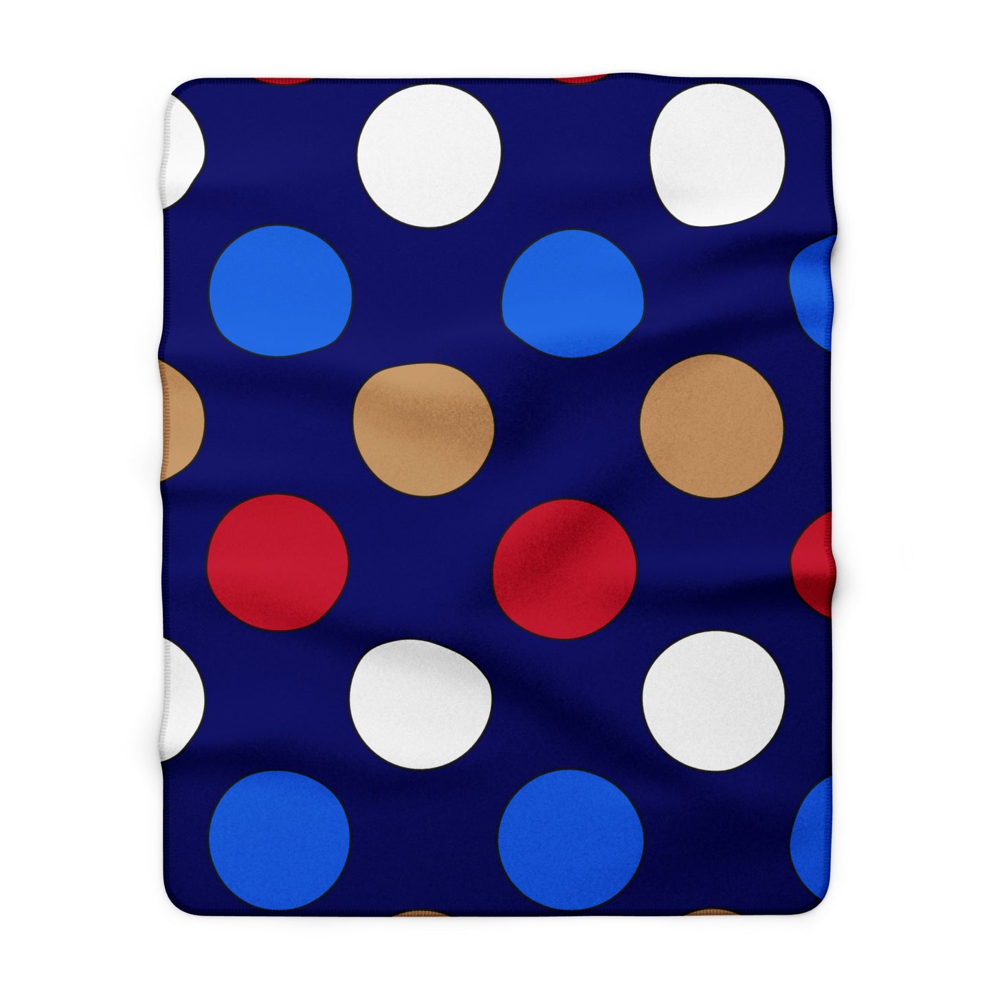 Tristan Da Cunha Retro Polka Dots Blanket Throw