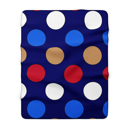 Tristan Da Cunha Retro Polka Dots Blanket Throw