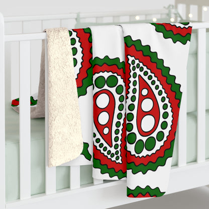 Tajikistan Retro Paisley Blanket Throw