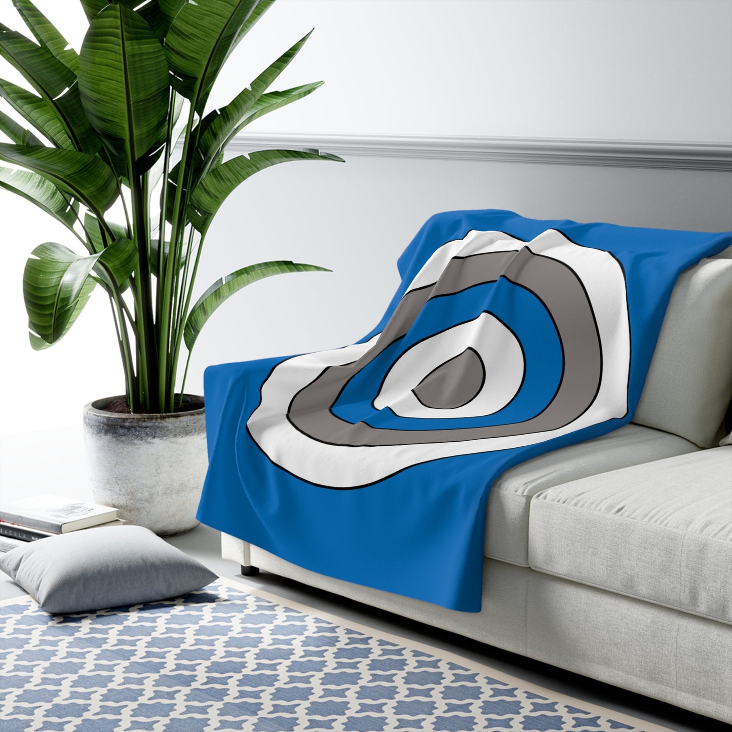 Northern Mariana Islands Retro Target Blanket Throw