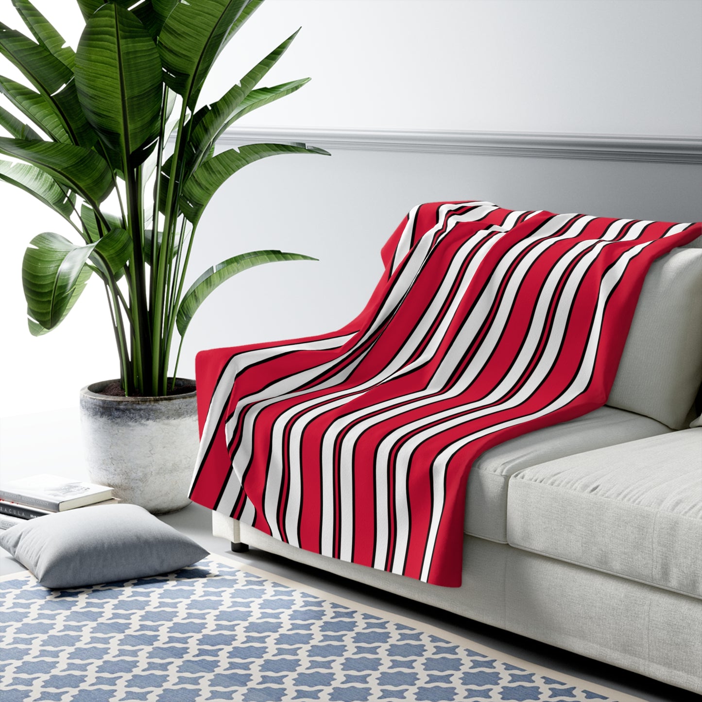 Poland Retro Stripes Blanket Throw