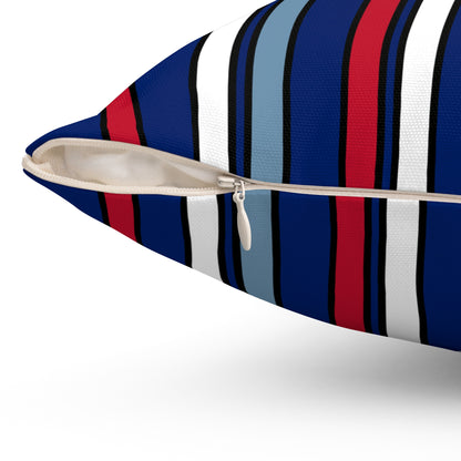 Falkland Islands Retro Stripes Cushion Pillow