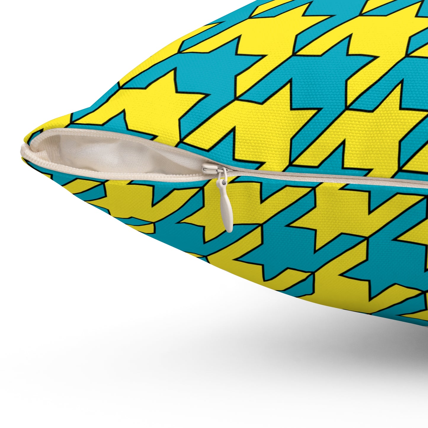 Kazakhstan Retro Houndstooth Cushion Pillow