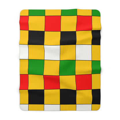 Mozambique Retro Check Blanket Throw