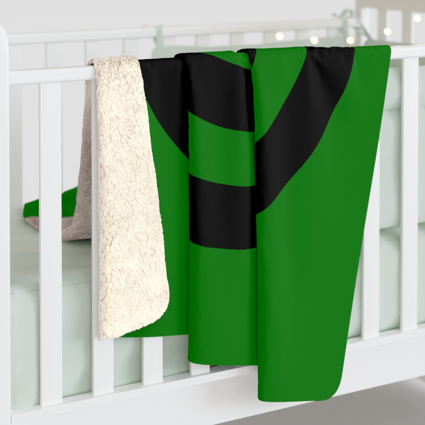 Green, Black Retro Target Blanket Throw