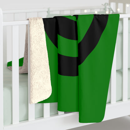 Green, Black Retro Target Blanket Throw