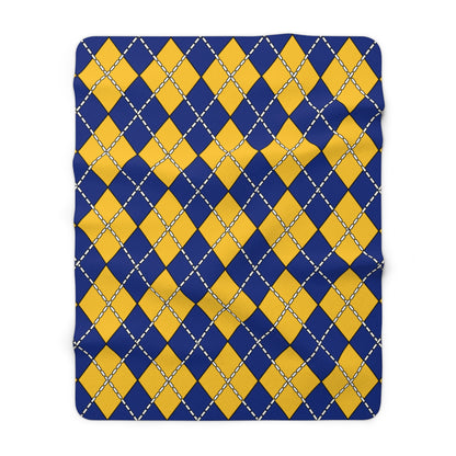 Barbados Retro Argyle Blanket Throw