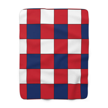 Lao Peoples Democratic Republic Retro Check Blanket Throw