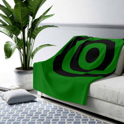 Green, Black Retro Target Blanket Throw
