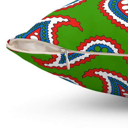 Equatorial Guinea Retro Paisley Cushion Pillow