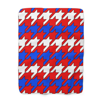 Puerto Rico Retro Houndstooth Blanket Throw