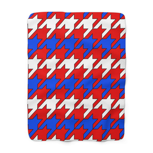 Puerto Rico Retro Houndstooth Blanket Throw