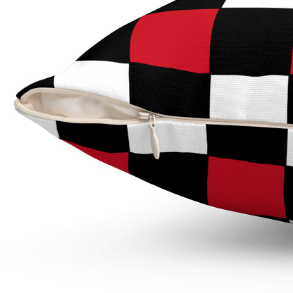 Iraq Retro Check Cushion Pillow