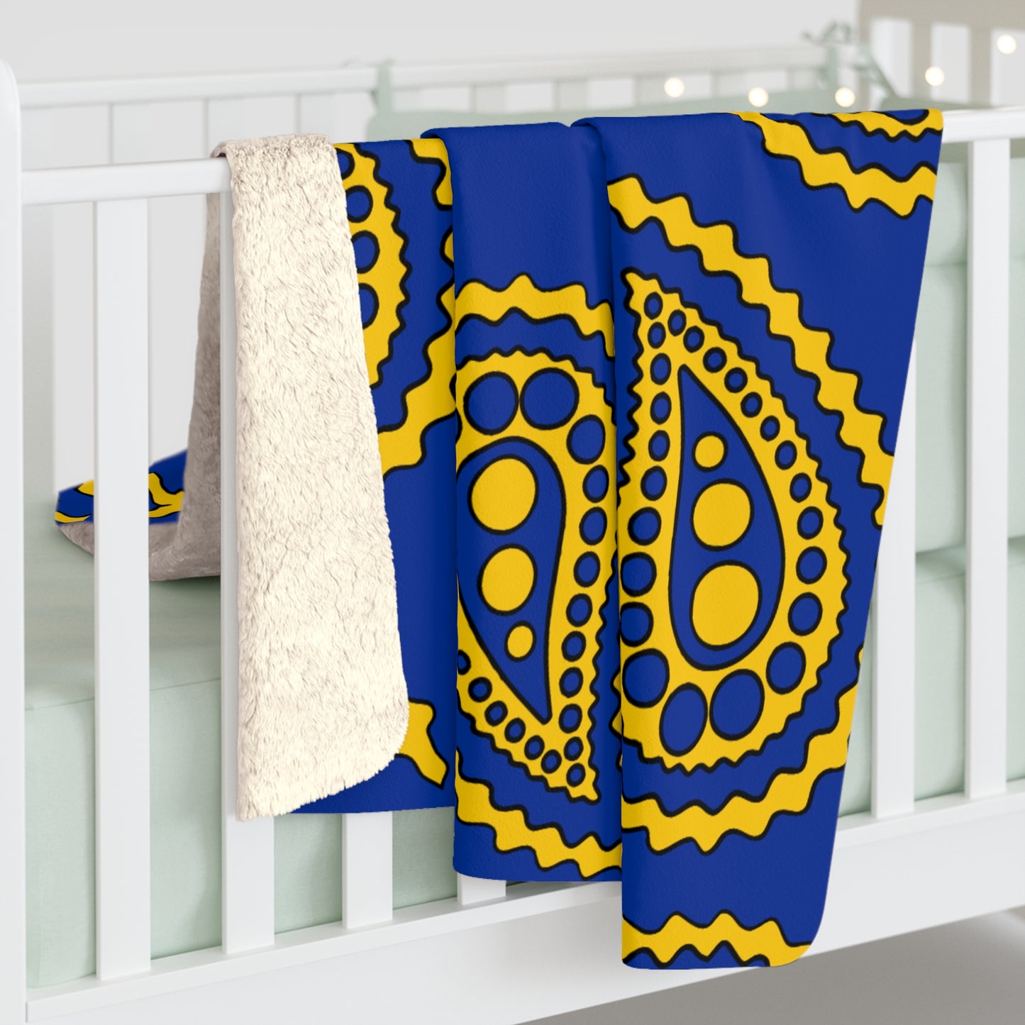 European Union Retro Paisley Blanket Throw