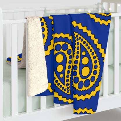 European Union Retro Paisley Blanket Throw