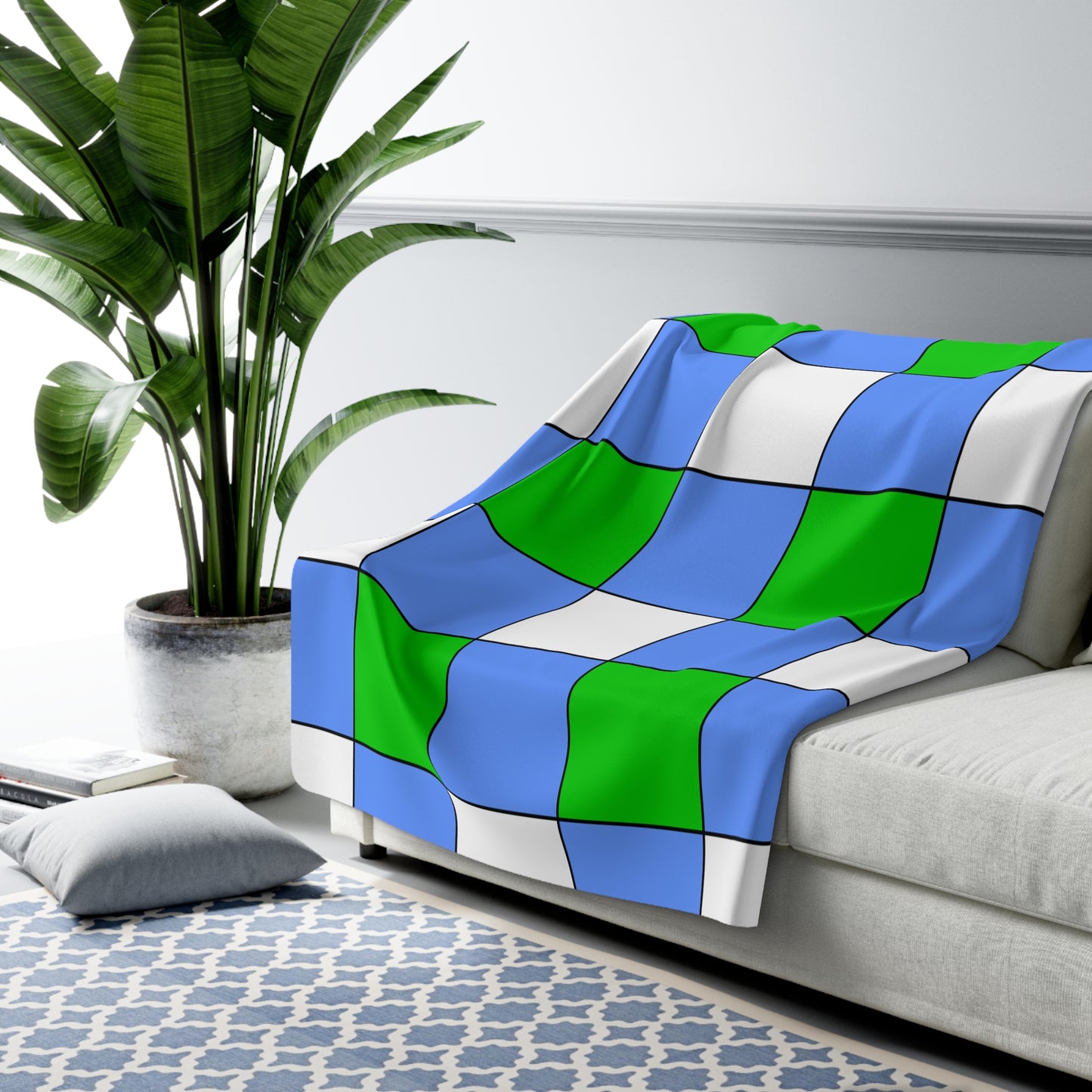 Djibouti Retro Check Blanket Throw