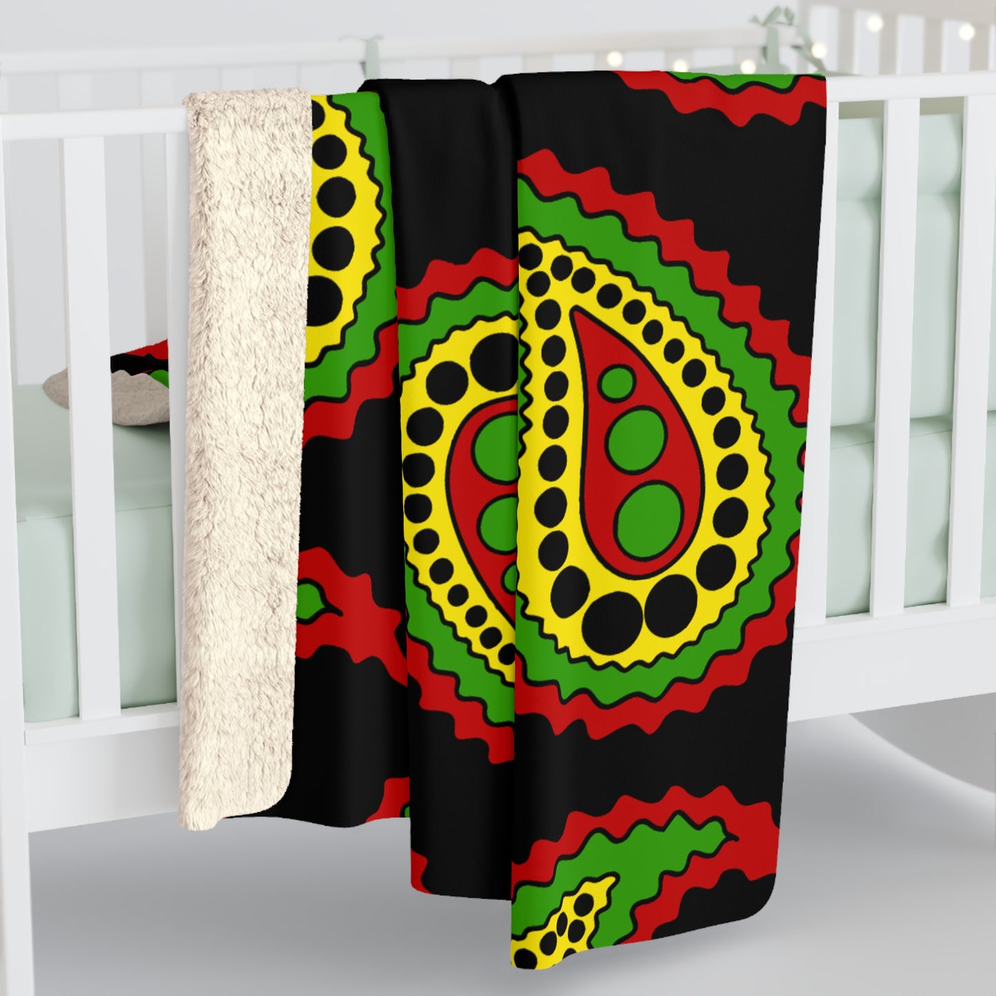 Saint Kitts And Nevis Retro Paisley Blanket Throw