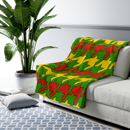Benin Retro Houndstooth Blanket Throw