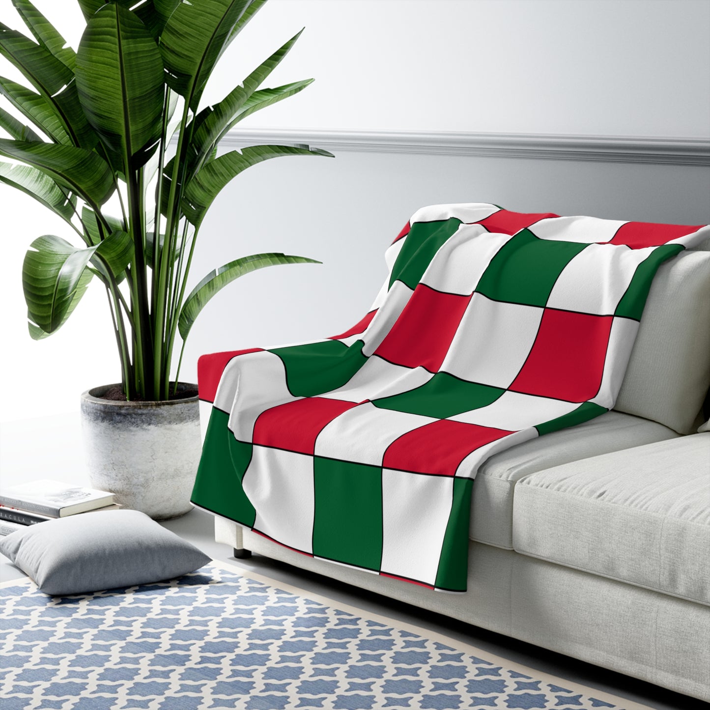 Algeria Retro Check Blanket Throw