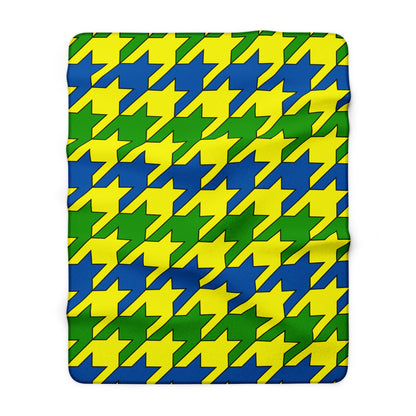 Saint Vincent And The Grenadines Retro Houndstooth Blanket Throw