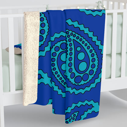 Pacific Islands Retro Paisley Blanket Throw
