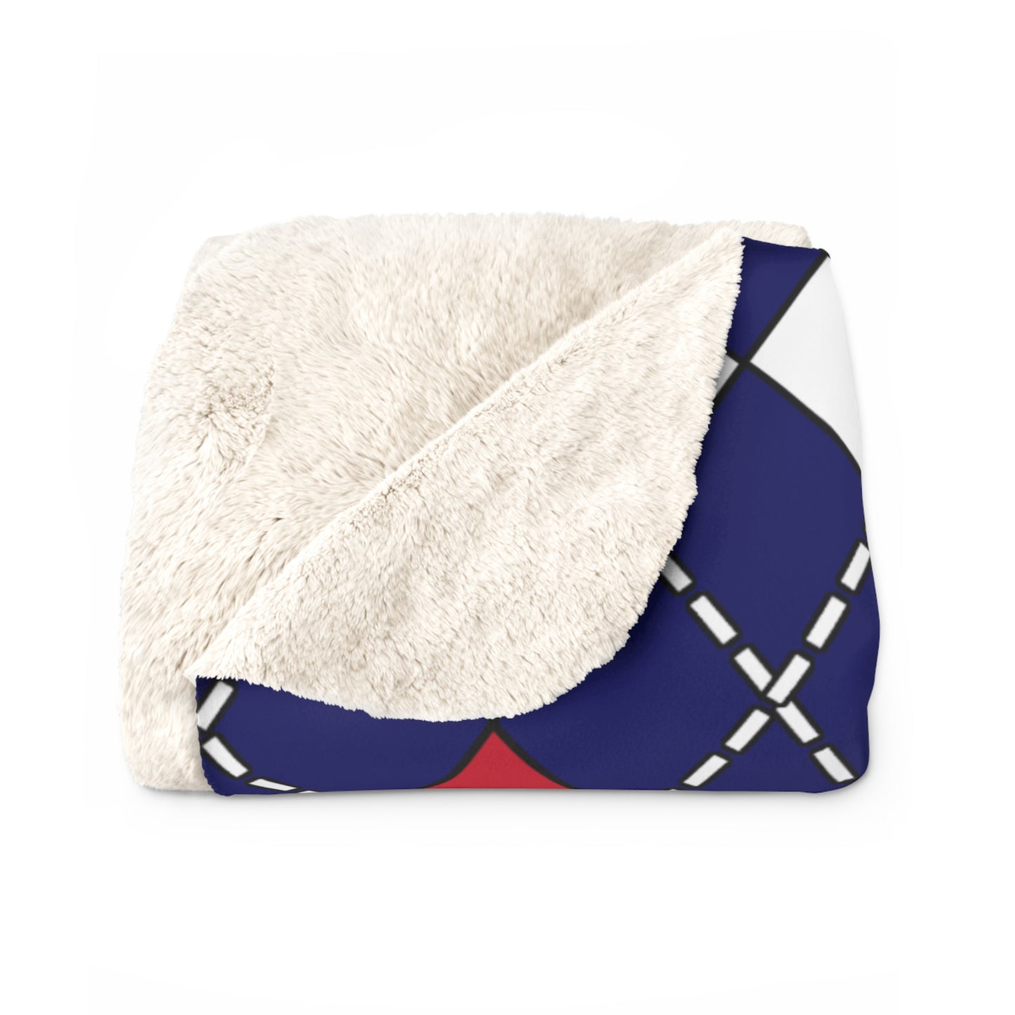 British Virgin Islands Retro Argyle Blanket Throw