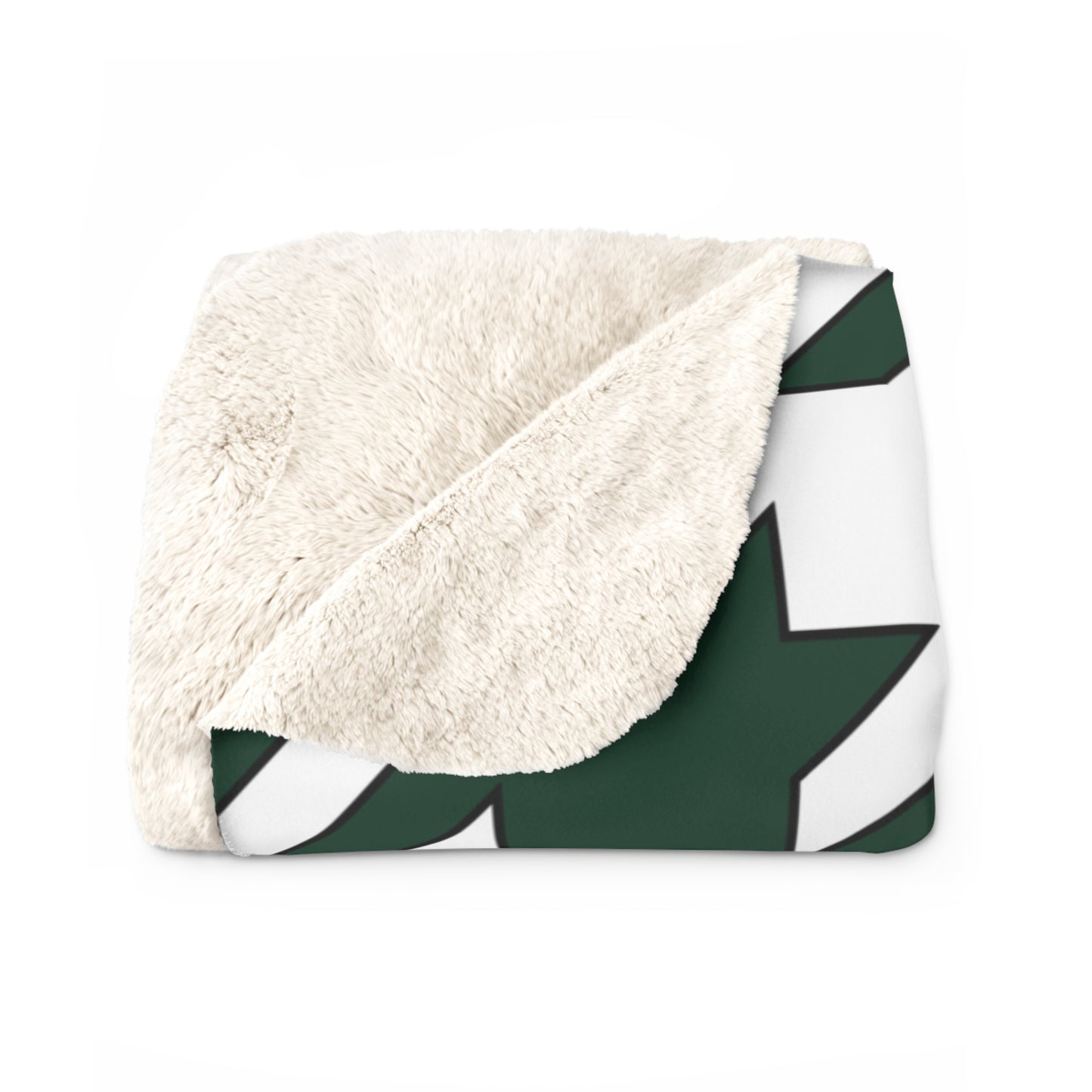 Dark Green, White Retro Houndstooth Blanket Throw