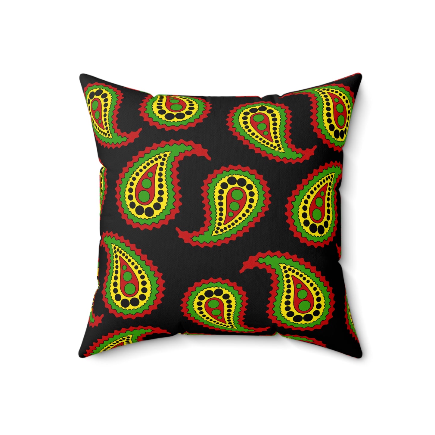 Saint Kitts And Nevis Retro Paisley Cushion Pillow