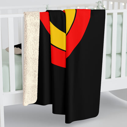 Papua New Guinea Retro Target Blanket Throw