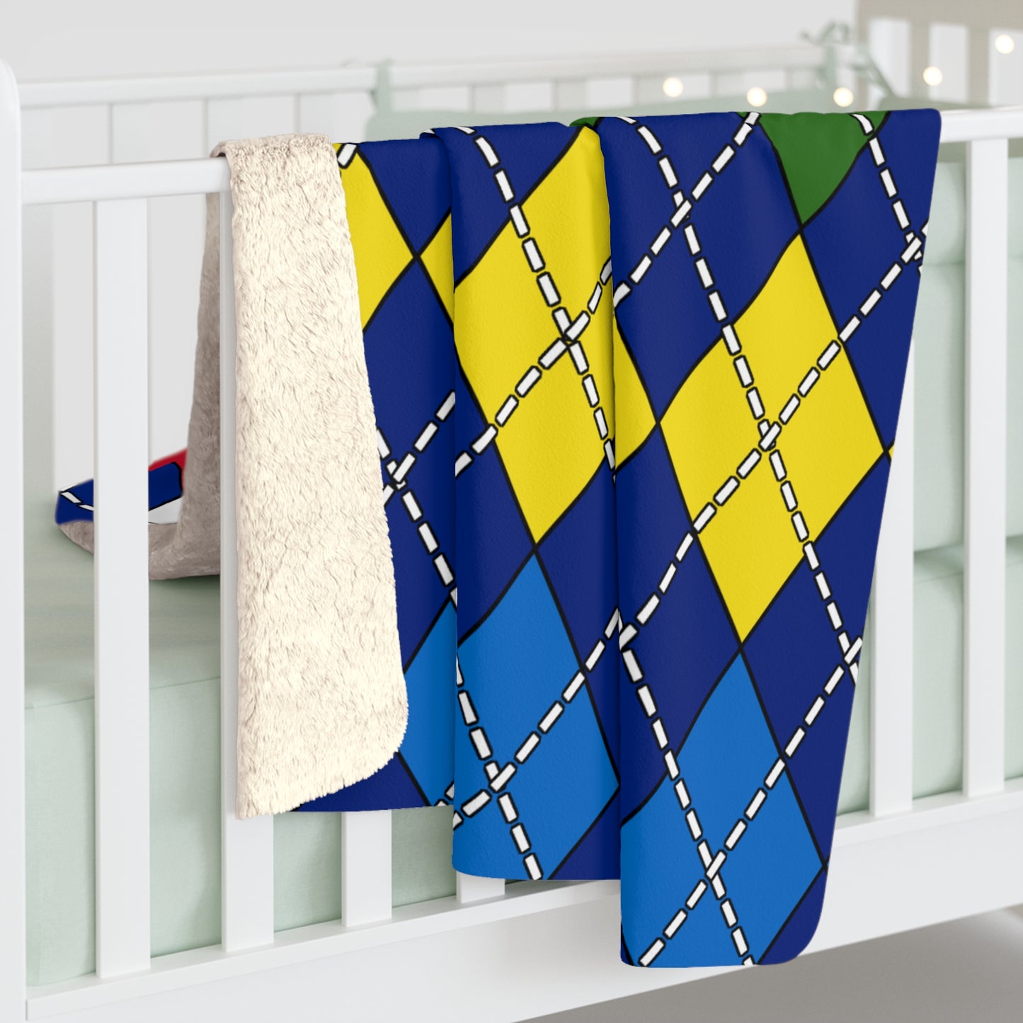 Pitcairn Retro Argyle Blanket Throw