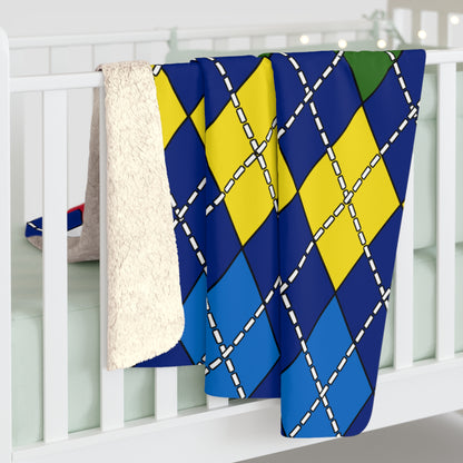 Pitcairn Retro Argyle Blanket Throw