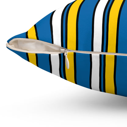 Canary Islands Retro Stripes Cushion Pillow