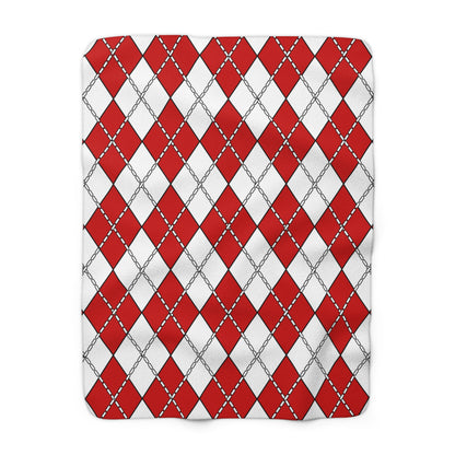 Northern Ireland Retro Argyle Blanket Throw