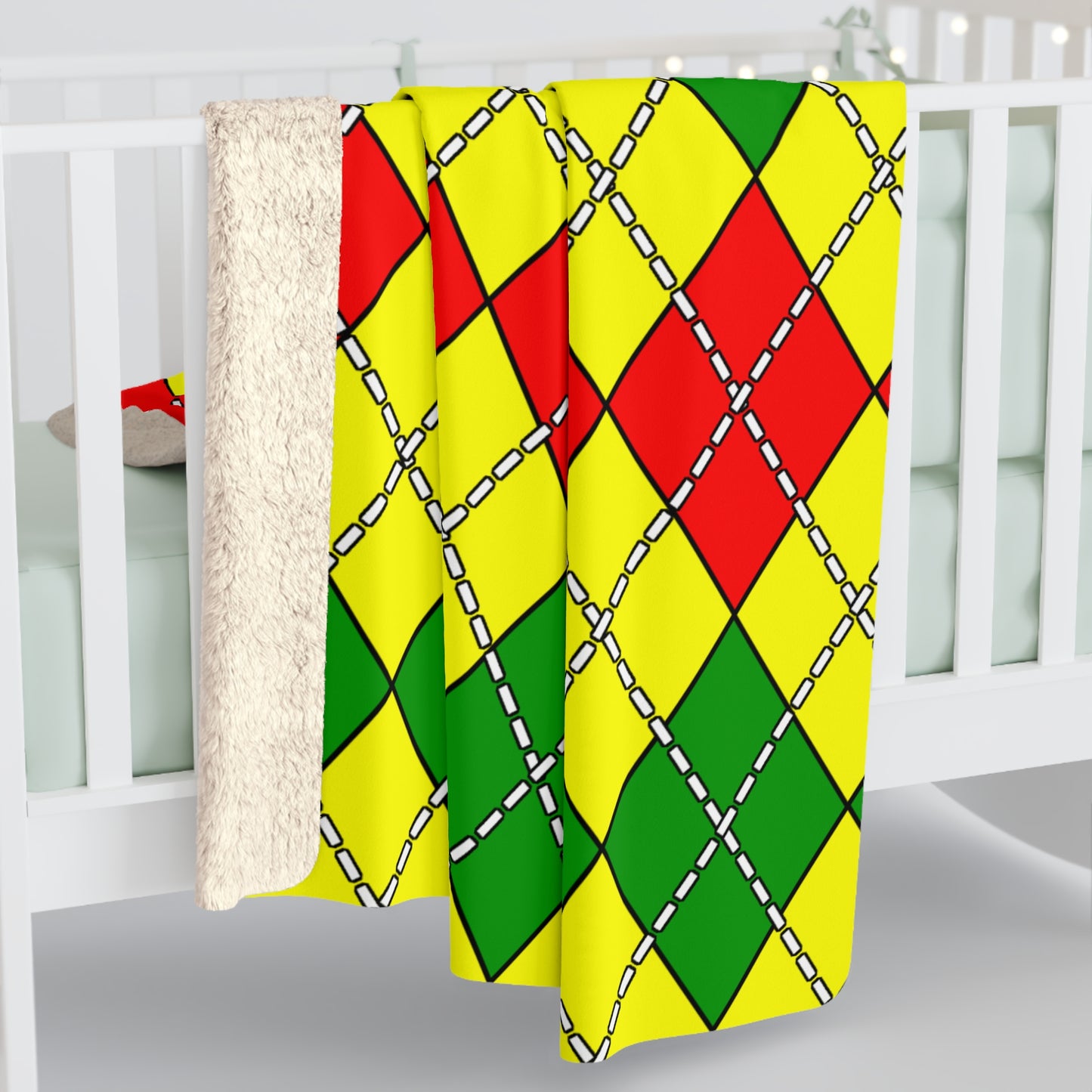 Mali Retro Argyle Blanket Throw