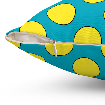 Kazakhstan Retro Polka Dots Cushion Pillow