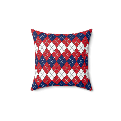 Lao Peoples Democratic Republic Retro Argyle Cushion Pillow