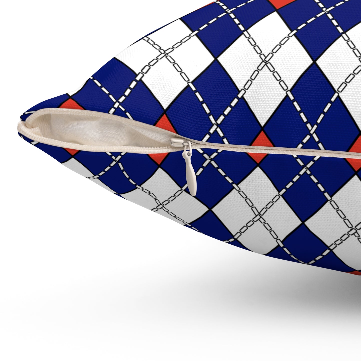 Cabo Verde Retro Argyle Cushion Pillow