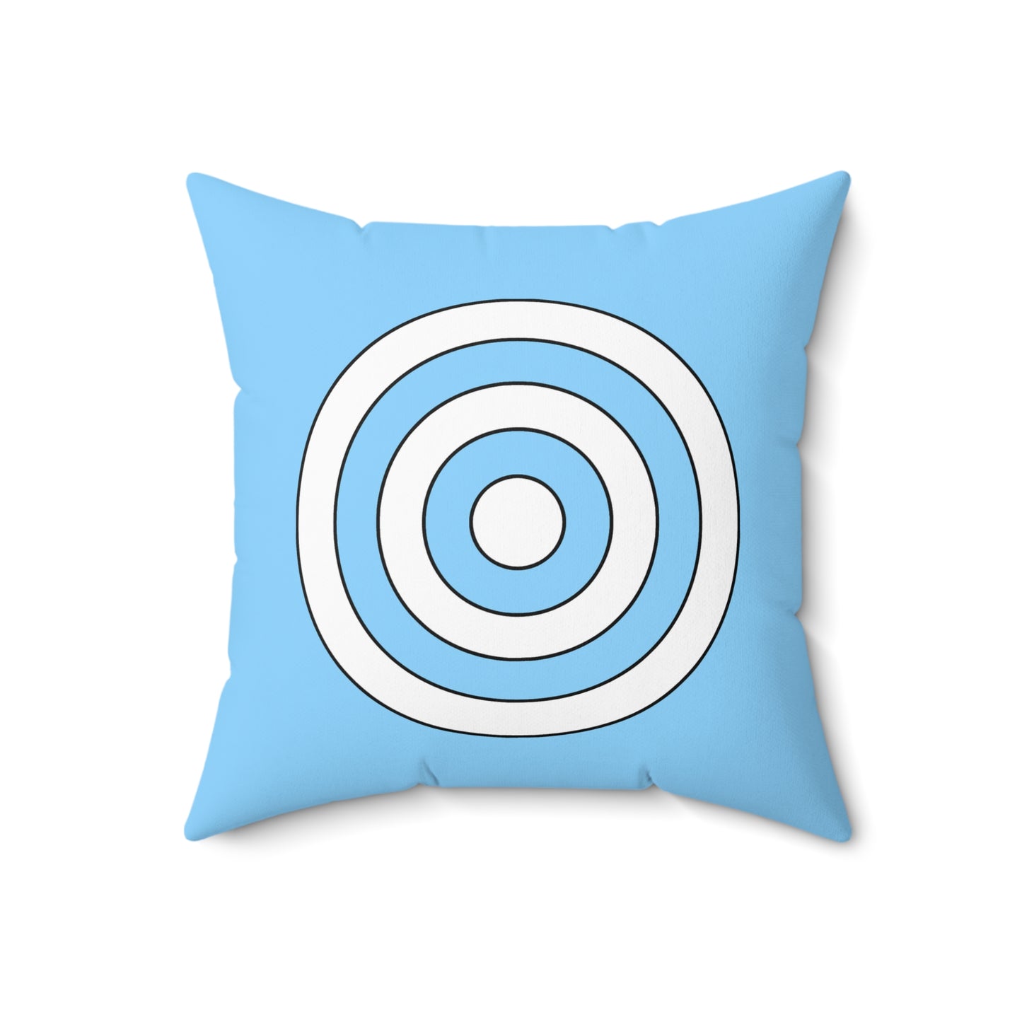 Light Blue, White Retro Target Cushion Pillow