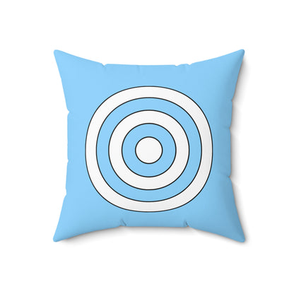 Light Blue, White Retro Target Cushion Pillow