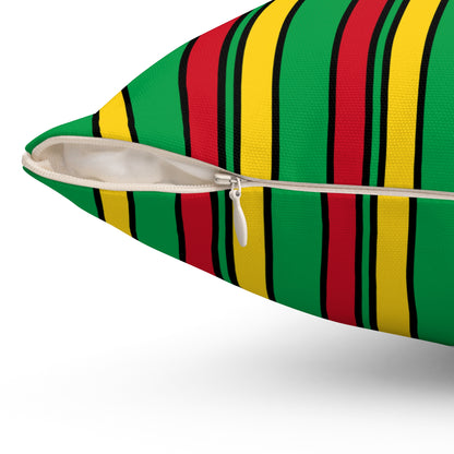Guinea Bissau Retro Stripes Cushion Pillow