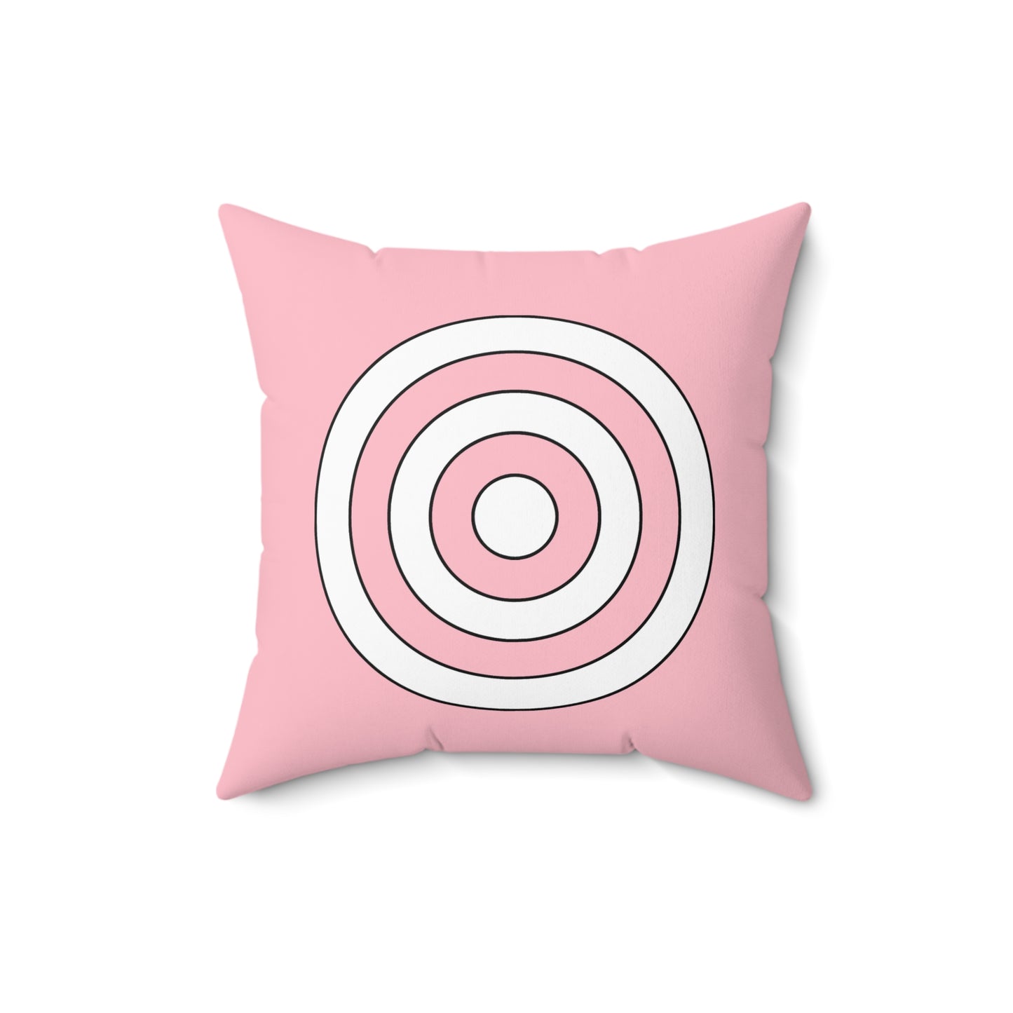 Pink, White Retro Target Cushion Pillow