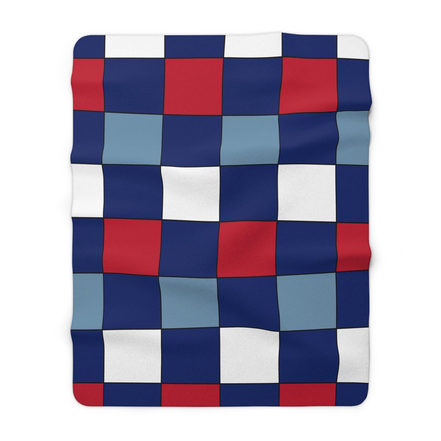 Falkland Islands Retro Check Blanket Throw
