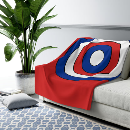 Bouvet Island Retro Target Blanket Throw