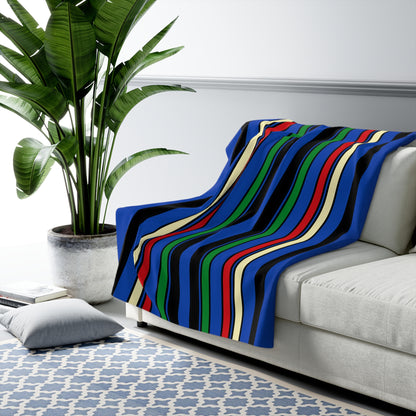 South Sudan Retro Stripes Blanket Throw