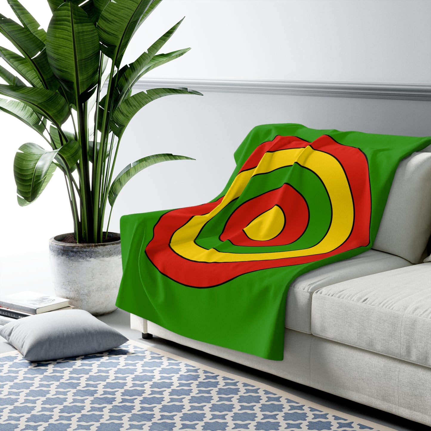 Benin Retro Target Blanket Throw