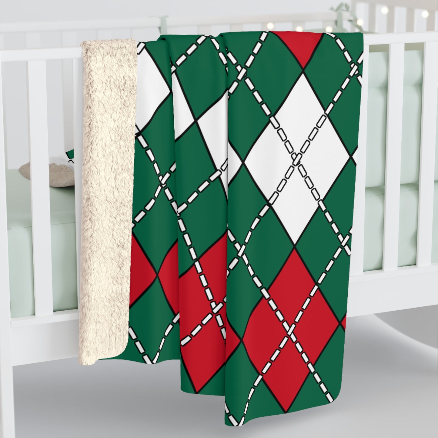 Mexico Retro Argyle Blanket Throw