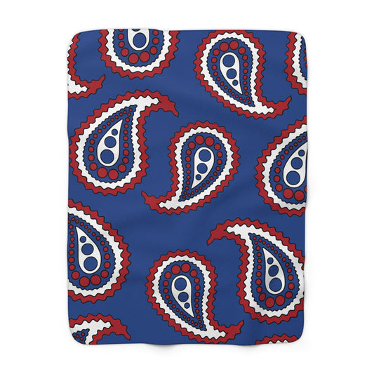 Caribbean Netherlands Retro Paisley Blanket Throw