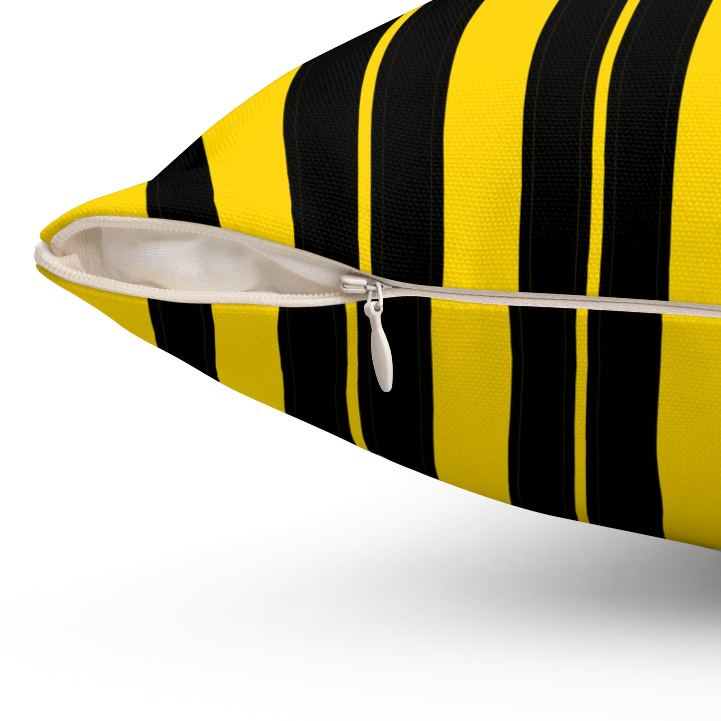 Gold, Black Retro Stripes Cushion Pillow