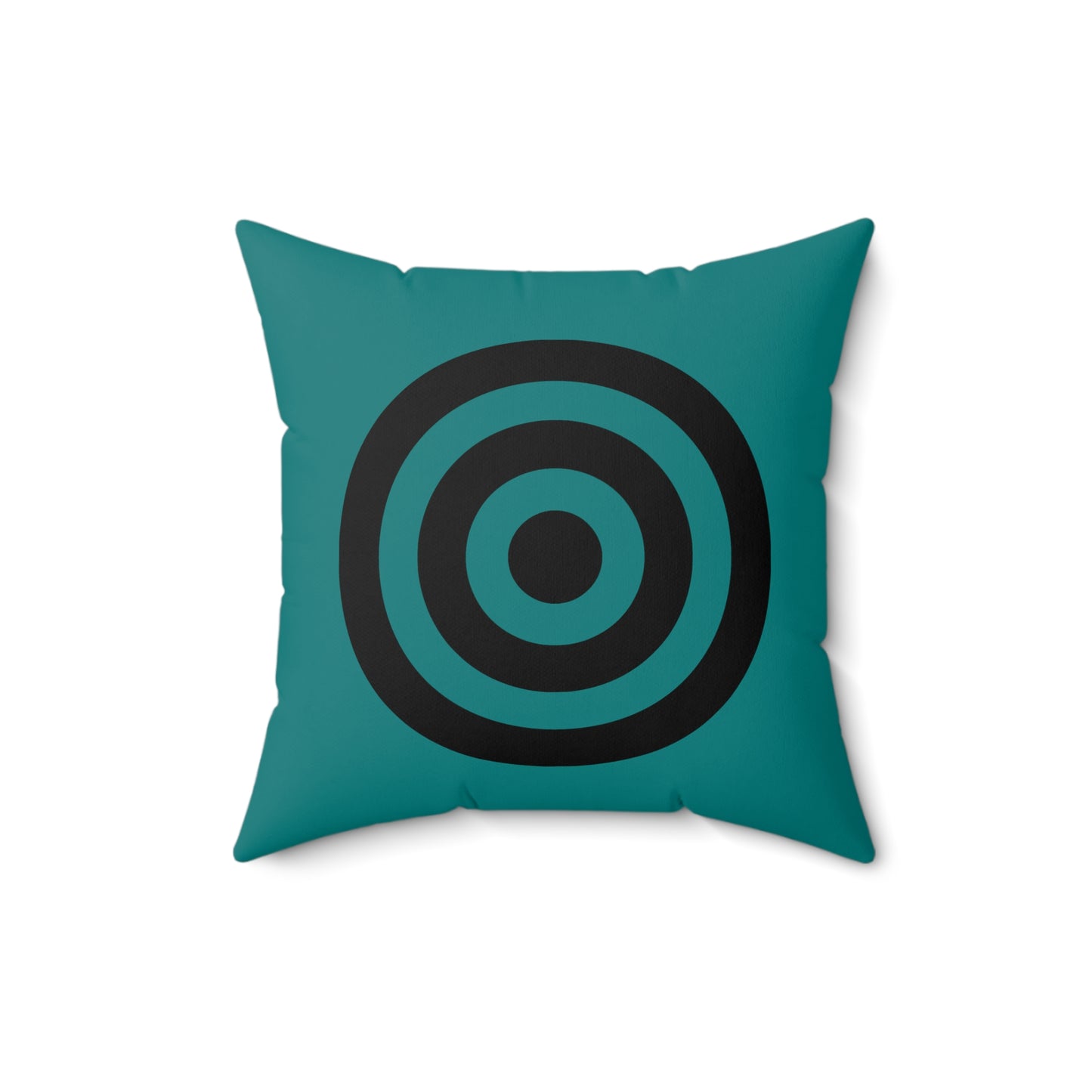 Teal, Black Retro Target Cushion Pillow